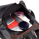 Leather School Bag Teenage Travel Camping Backpack Waterproof Shoulder Bag Handbag