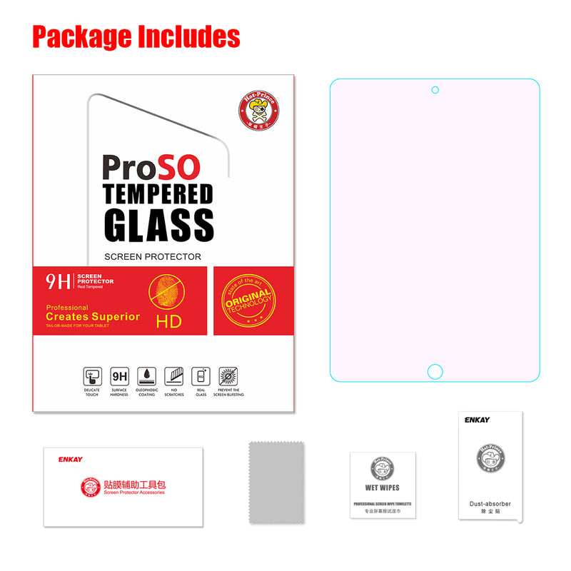 Enkay 9H Clear 2.5D Curved Anti-Blue Light Tempered Glass Tablet Screen Protector for iPad 10.2 inch 2019