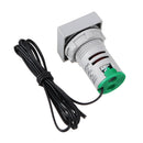 10pcs Mini Crystal Film Square Green LED Digital Thermometer Signal Light AC 50-380V 220V Temperature Meter Indicator Range -20-200 with 1m Sensor