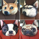 3D Husky Car Head Rest Comfortable Breathable Cartoon Neck Support Pillow