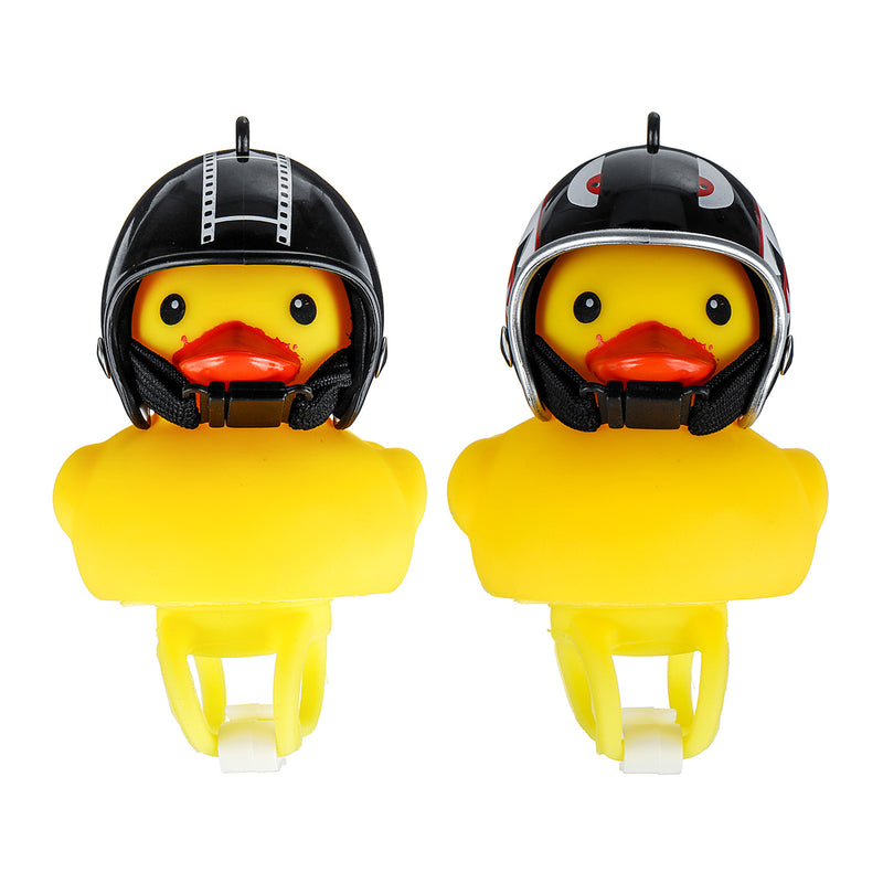 Yellow Duck Helmet Bicycle Bell Light Broken Wind Duck Toys Riding Cycling Horn
