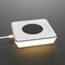 Loskii LED USB Night Light QI Phone Fast Wireless Charger 3D Tempered Mirror Charging Pad Dock