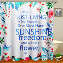 Sunshine Waterproof Bathroom Shower Curtain Toilet Cover Mat Non-Slip Rug Set