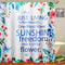 Sunshine Waterproof Bathroom Shower Curtain Toilet Cover Mat Non-Slip Rug Set