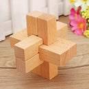 Kong Ming Lock Toys Children Kids Assembling 3D Puzzle Puzzle Cube Challenge IQ Brain Wood Toy