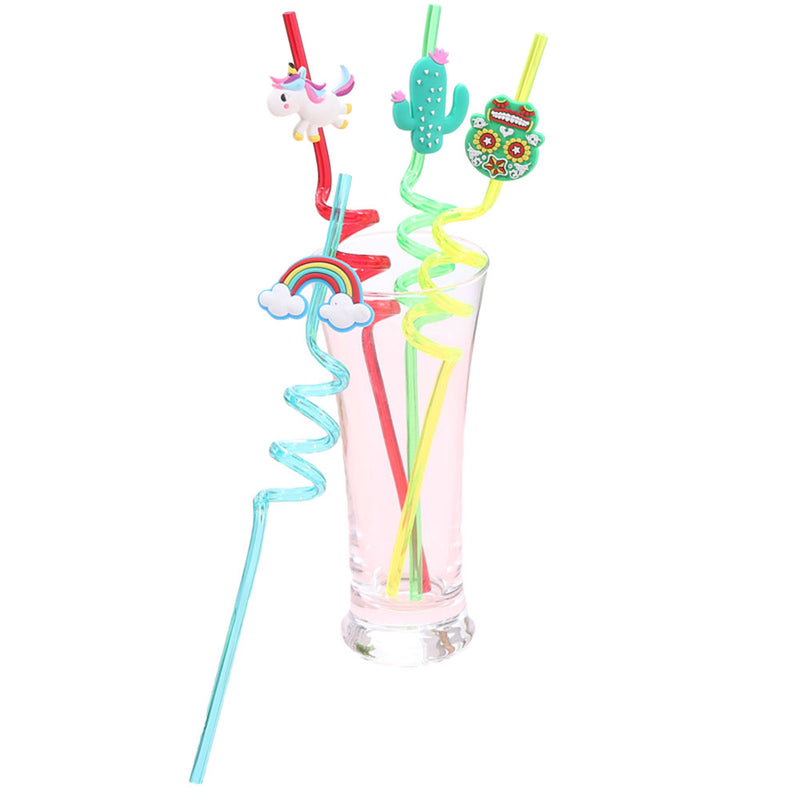 Honana Kitchen Drink Straw Cactus Cloud Owl Cartoon Styling Straw Birthday Party Restaurant Art Deco Sipper