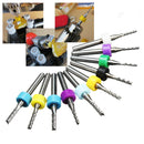 Drillpro DB-P4 10pcs 1.5-2.4mm Carbide End Mill Engraving Bits for CNC PCB Rotary Burrs