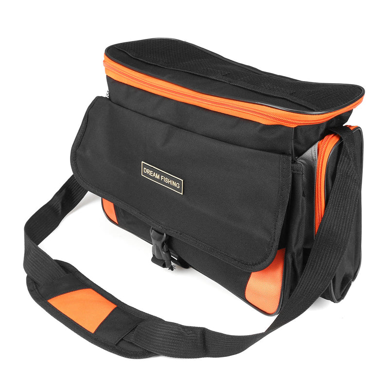Fishing Bag Waterproof 1200D Oxford Fishing Tackle Bag Portable Shoulder Bag