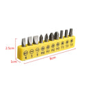 10pcs Torx Flat Head Cross Spanner Screwdriver Bits Set With Screwdriver Holder