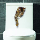 3D Cute Cat Wall Sticker Toliet Stickers  Decorations Creative Animal Wall Stickers