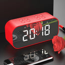YUNDOM BT501 Wireless Bluetooth 5.0 Speaker Double Alarm Clock FM Radio HiFi Music Column Subwoofer Hands-free Call Mirror Screen Display