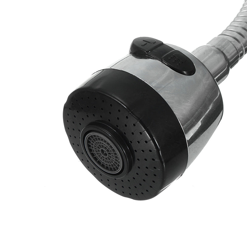 Chrome Basin Sink Mixer Tap Dual Handle Hot Cold Water Faucet Adjustable Swivel Spout Kitchen