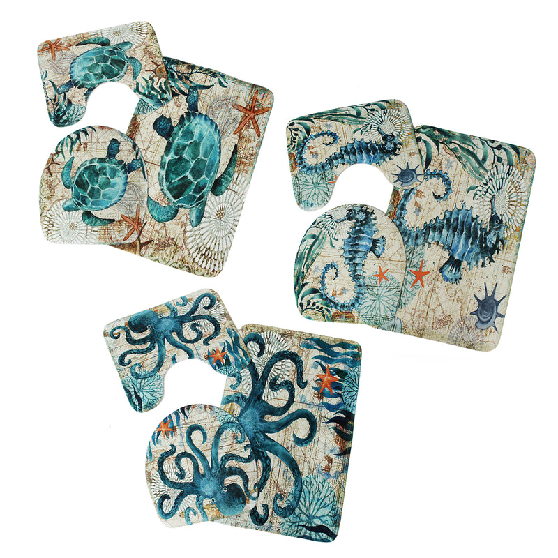Bathroom Toilet Camping Mat Set Non Slip Carpet Rug PVC Seat Cover Cushion Home Decorations