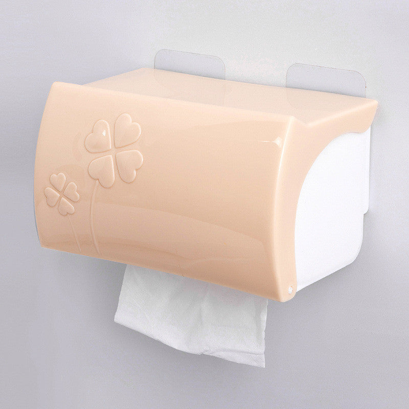 Creative Waterproof Free Drilling Toilet Paper Holder Tissue Box Bathroom Storage Rack