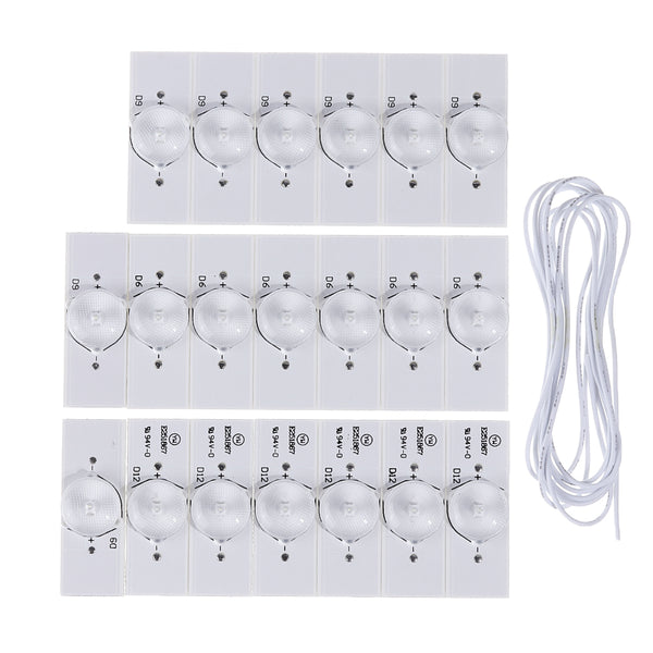 20pcs 3V SMD Lamp Beads with Optical Lens Fliter and 2M Wire for 32-65 inch LED TV Repair