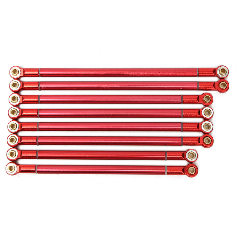 8Pcs Red Axial Scx10 Aluminum Upgrad Alloy Rod Holder 313MM Wheelbase