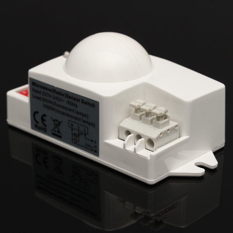 T-9800 5.8GHz 220V/240V Microwave Motion Detector Radar Sensor Switch 5.8GHz For LED Light