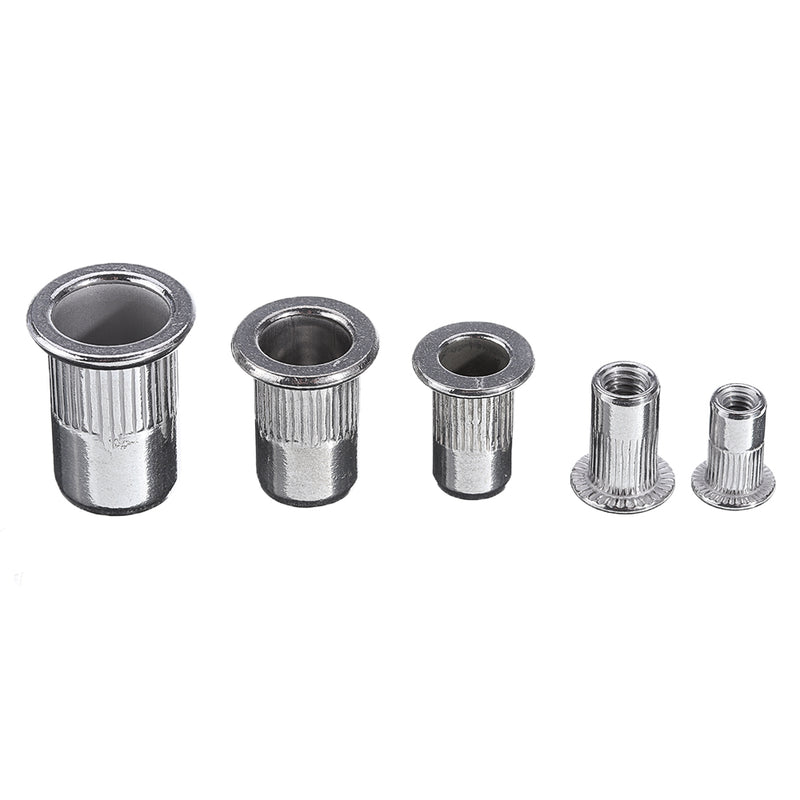 Suleve MXRN5 180Pcs M3/M4/M5/M6/M8/M10 Stainless Steel Rivet Nut Threaded Countersunk Head Insert Nut Tool Kits