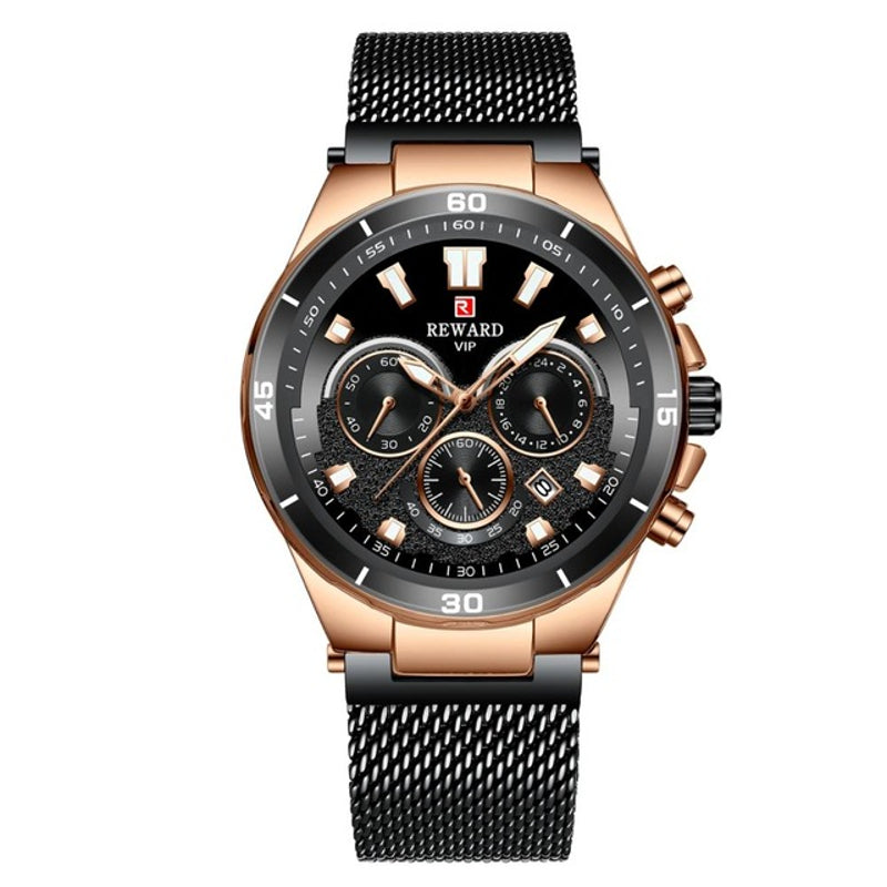 REWARD RD82003M Fashion Sport Waterproof Chronograph Luminous Display Men Hardlex Glass Quartz Watch