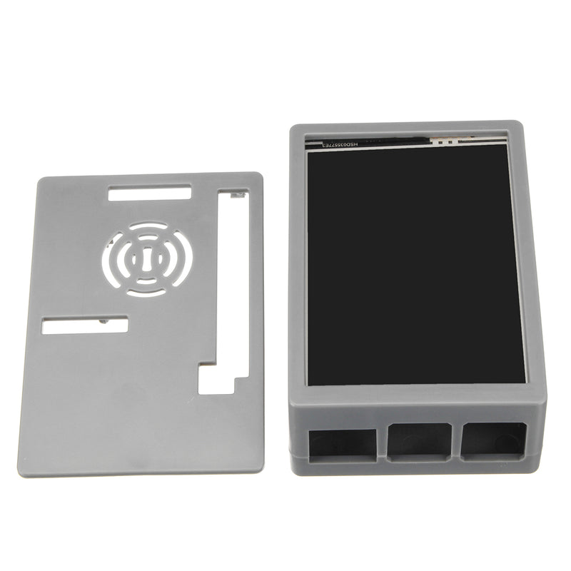 3.5 Inch TFT Touch Screen LCD Display + Gray ABS Case For Raspberry Pi B+/2B/3B/3B+