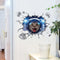 Miico Creative 3D Space Astronaut Cat Broken Wall PVC Removable Home Room Decor Sticker