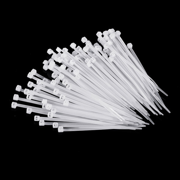 Suleve ZT12 Nylon 1000Pcs 3mm 8/10/12/15cm White Nylon Self-locking Cable Tie Zip Ties Strong Tensile Strength