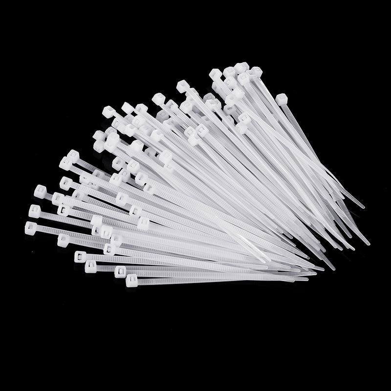 Suleve ZT12 Nylon 1000Pcs 3mm 8/10/12/15cm White Nylon Self-locking Cable Tie Zip Ties Strong Tensile Strength