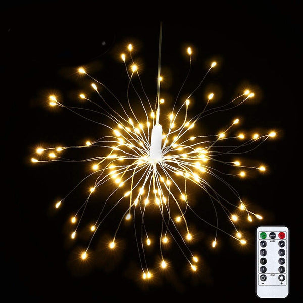 USB Powered 8 Mode 150 LED DIY Firework Starburst Fairy String Light Remote Control Christmas Decor