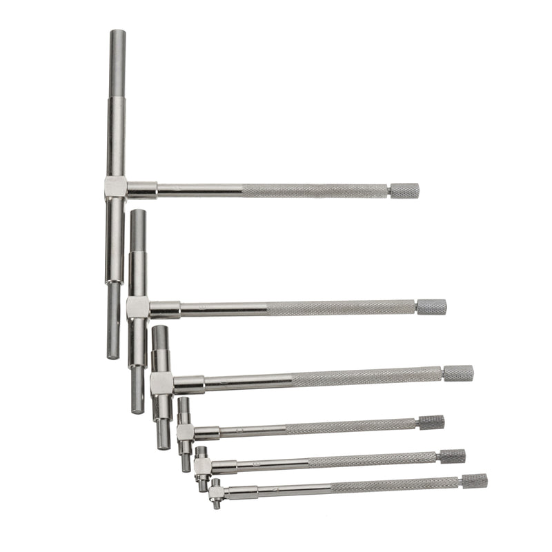 6Pcs Set 5/16- 6inch Precision Telescopic Gage Micrometer Bore Measurement Ruler Tool