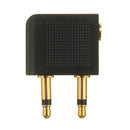 3.5mm 2x3.5mm Airplane Airline Travel Headphone Earphone Adapter