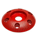 Drillpro 110mm Tungsten Carbide See Through Wood Shaping Disc Round Carving Disc with Hole 22mm Bore Sanding Grinder Wheel for 115 125 Angle Grinder
