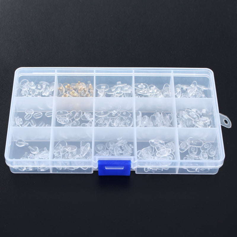 150 Pairs Soft Silicone Glasses Nose Pads Eyeglass Sunglasses Anti Slip Pads Assortment Kit 15 Style