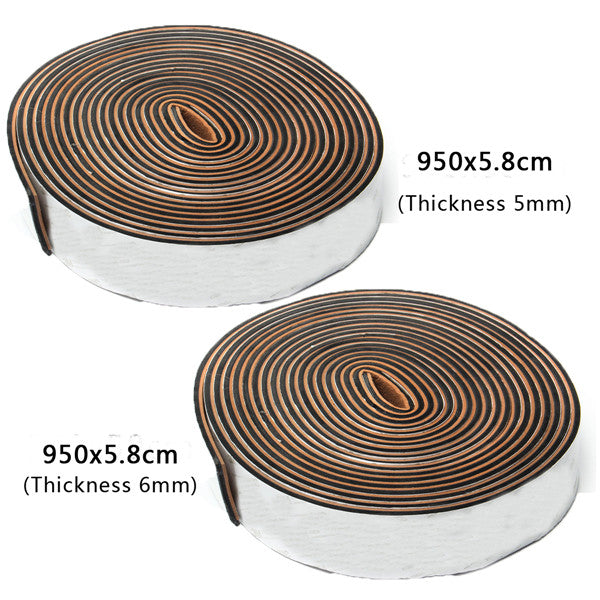 950x5.8cm Brown/Balck EVA Foam 5/6mm Boat Flooring Teak Decking Sheet Pad