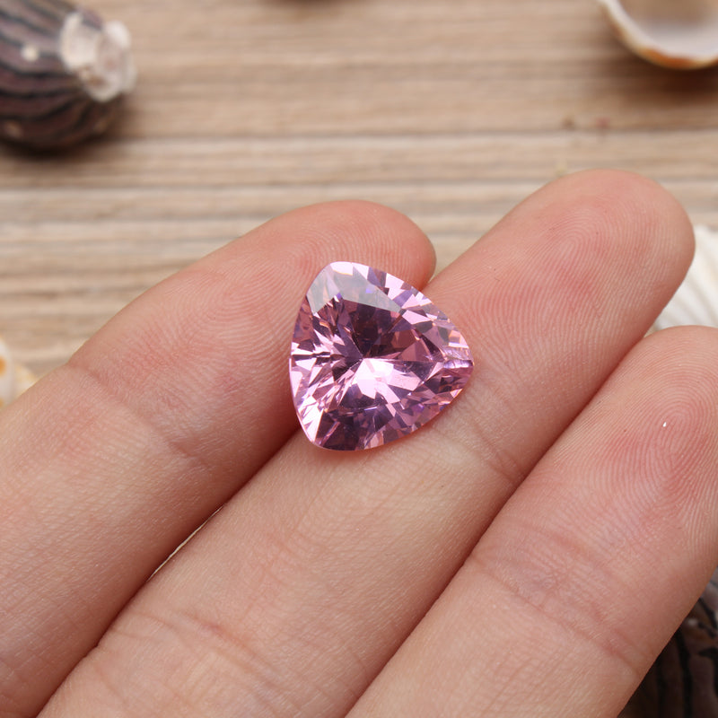 12mm Pink Sapphire Unheated Trillion Cut DIY Making Loose Gemstone