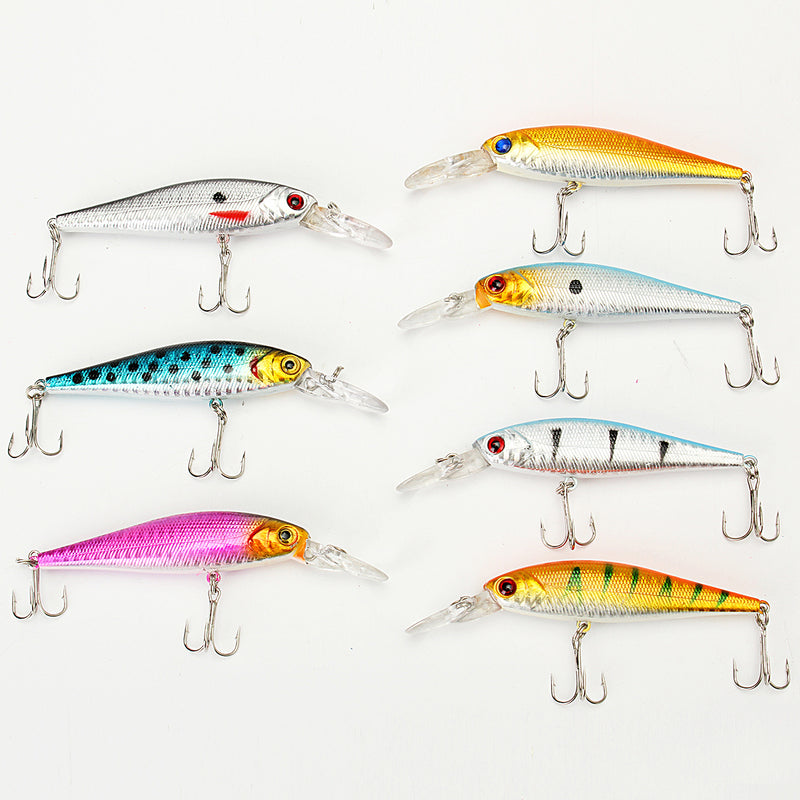 ZANLURE 7Pcs/Set 10cm 9.4g Dive Minnow Fishing Lure Bass Crank Bait Rattle Lure Tackle