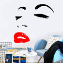Miico FX1258 Red Lip Beauty Girl Wall Sticker Wall Art Home Decoration Stiker