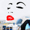 Miico FX1258 Red Lip Beauty Girl Wall Sticker Wall Art Home Decoration Stiker