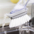 Automatic Liquid-filled Sponge Dishwashing Cleaning Brush Handle Pot + 3 Brush Head