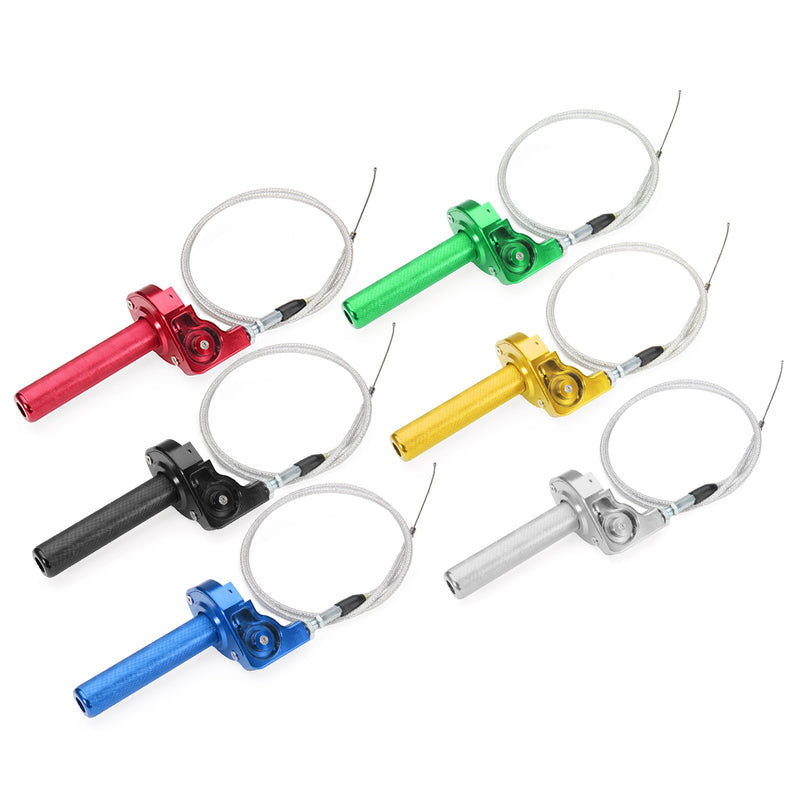 7/8inch CNC Billet Twister Throttle Tube Clamp Assembly + Cable For Dirt Pit Bike