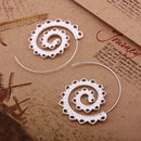 Trendy Big Circle Hoop Exaggerated Spiral Heart Drop Shape Earrings Gift for Women