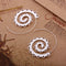 Trendy Big Circle Hoop Exaggerated Spiral Heart Drop Shape Earrings Gift for Women