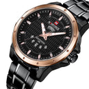 NAVIFORCE 9115 Men Watch Luxury Stainless Steel Strap Fashion Quartz Wrist Watch