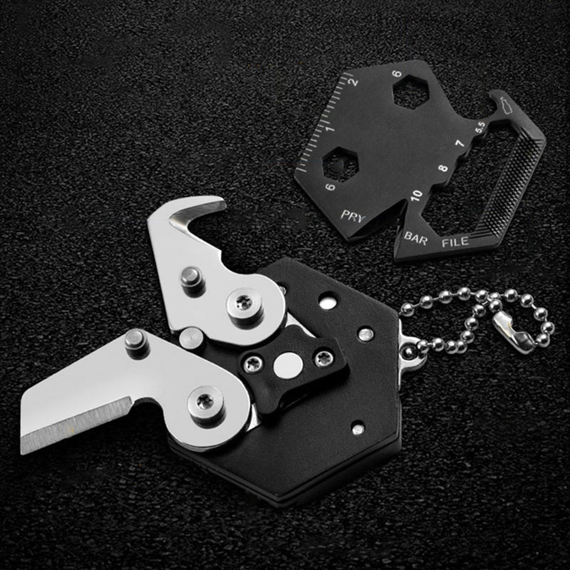 KCASA 2.0 Upgrade Multifunctional Coin EDC Folding Tool Portable Hexagonal Wrench Plier Wire Cutter Keychain Positioning Wrench Opener Gadget