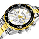 LONGBO 80523 Fashion Full Steel Luminous Display Waterproof Business Style Men Quartz Watch