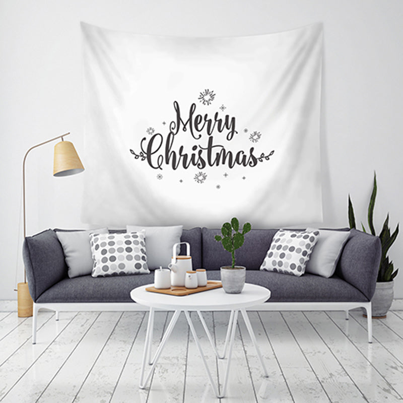 Loskii LWG7 Christmas Tapestry Wall Hanging Santa Print Tapestry Art Home Decor Christmas Decorations For Home