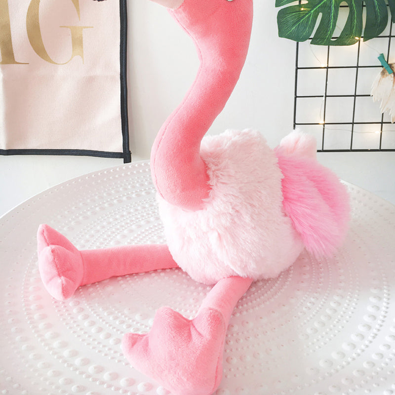 Flamingo Bird Plush Stuffed Animal Wildlife Collectible Soft Plush Doll Toy Birthday Gift For Girl