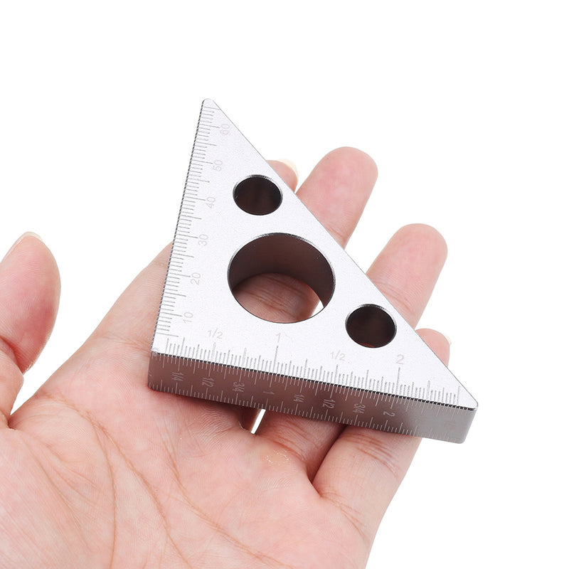 90 Degree Right Angle Height Ruler Aluminum Alloy Metric Inch Ruler for Woodworking
