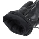 USB Electric Heated Gloves Leather Waterproof Thermal Winter Warmer MTB Motorcycle Black