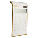 NNRTS Creative Portable Ultra-thin Gold Frame Calculator Solar Energy Caculator Stationery Set