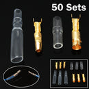 50 Sets 3.9mm Male & Female Motorcycle Bullet Connector Socket Classic Terminals